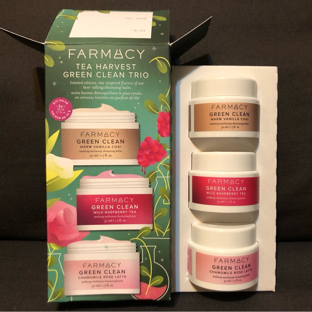 Farmacy Tea Harvest Green Clean Trio Green Clean Cleansing Balm